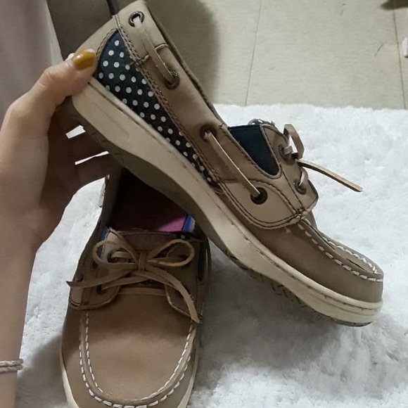 Sperry Leather Boat Shoes Polka Dots Girls size 3M - Picture 8 of 9